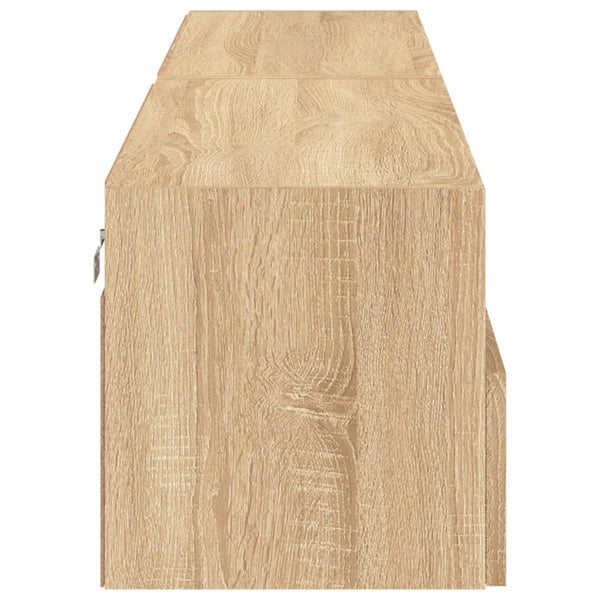 TV-Wandschränke Sonoma-Eiche 80x30x30cm, 2er-Set