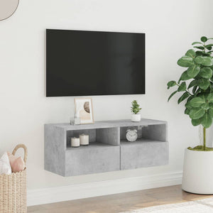 TV-Wandschrank Betongrau 80x30x30 cm