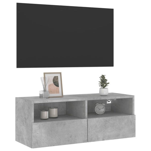 TV-Wandschrank Betongrau 80x30x30 cm