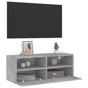 TV-Wandschrank Betongrau 80x30x30 cm