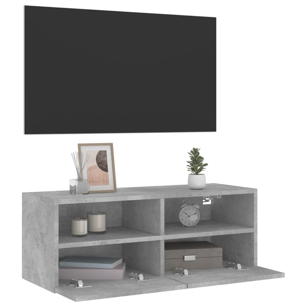 TV-Wandschrank Betongrau 80x30x30 cm