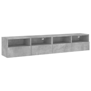 TV-Wandschränke, Betongrau, 80 cm, 2er-Set
