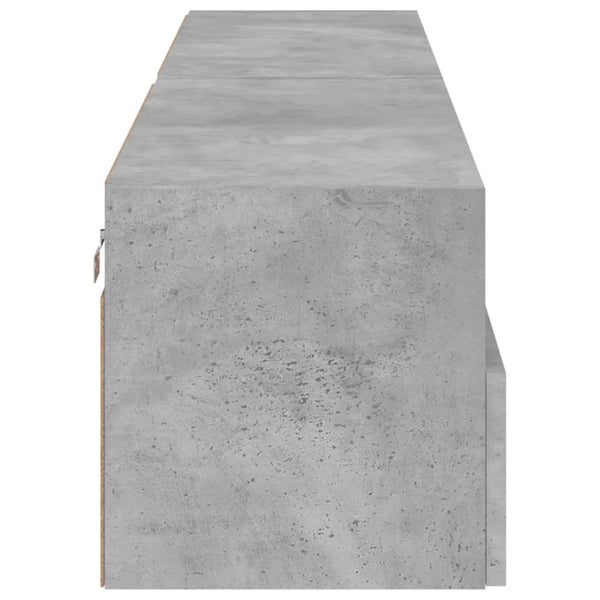 TV-Wandschränke, Betongrau, 80 cm, 2er-Set
