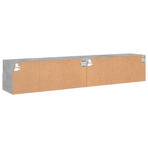 TV-Wandschränke, Betongrau, 80 cm, 2er-Set