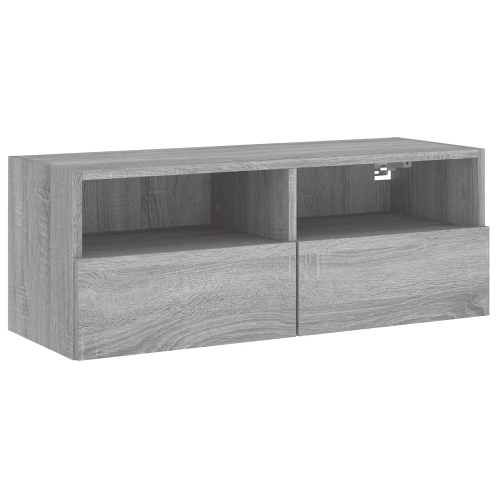 vidaXL Meuble TV mural gris Sonoma 80x30x30 cm bois d'ingénierie