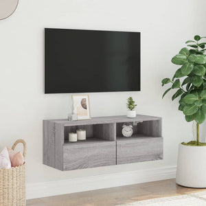 TV-Wandschrank Grau Sonoma 80x30x30 cm