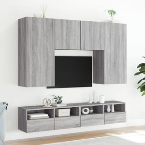 TV-Wandschrank Grau Sonoma 80x30x30 cm