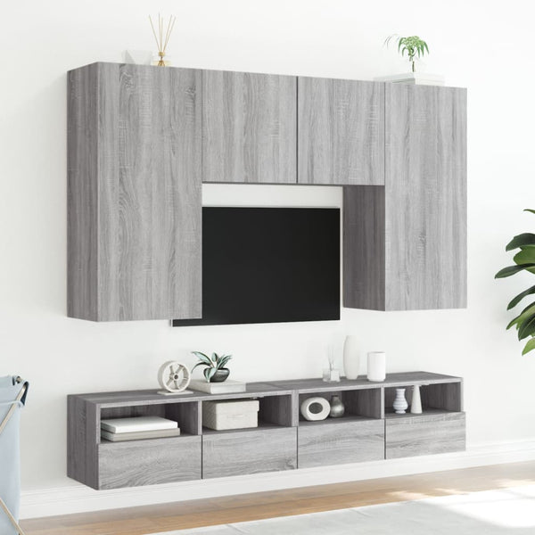 TV-Wandschrank Grau Sonoma 80x30x30 cm