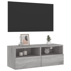 TV-Wandschrank Grau Sonoma 80x30x30 cm