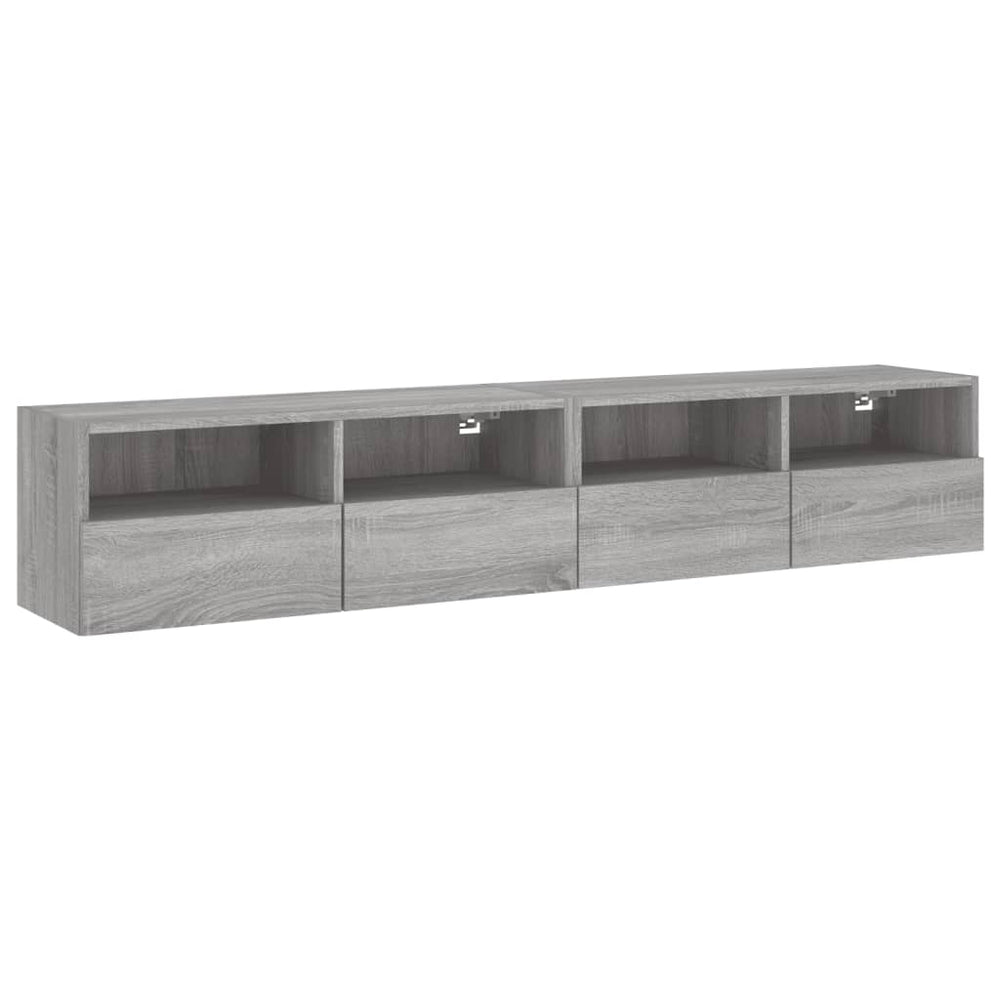 vidaXL Meubles TV muraux 2 pcs Gris Sonoma 80x30x30 cm Bois d'ingénierie