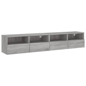 TV-Wandschränke Grau Sonoma 80x30x30cm, 2er Set