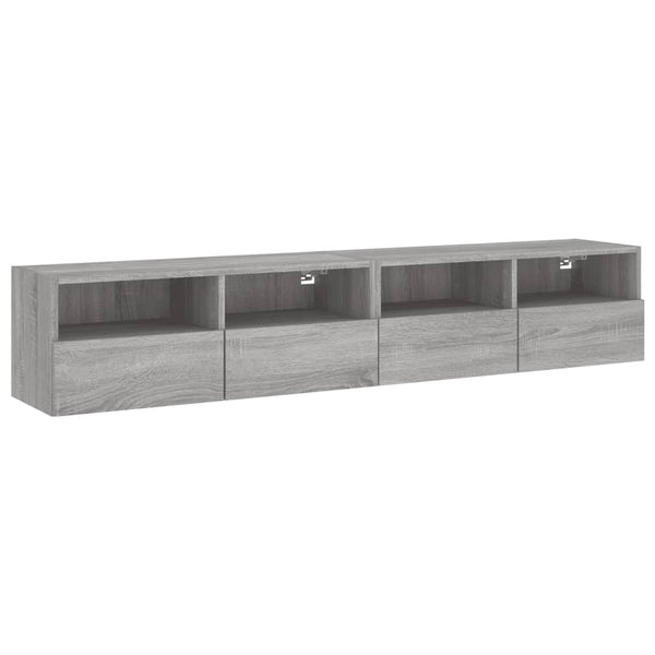 TV-Wandschränke Grau Sonoma 80x30x30cm, 2er Set