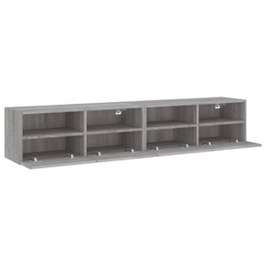 TV-Wandschränke Grau Sonoma 80x30x30cm, 2er Set