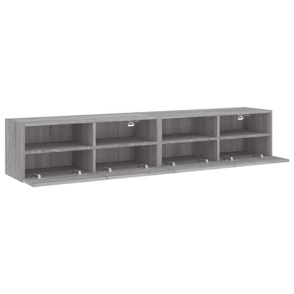 TV-Wandschränke Grau Sonoma 80x30x30cm, 2er Set