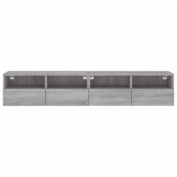TV-Wandschränke Grau Sonoma 80x30x30cm, 2er Set
