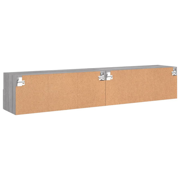 TV-Wandschränke Grau Sonoma 80x30x30cm, 2er Set