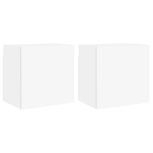 vidaXL Meubles TV muraux 2 pcs Blanc 40,5x30x40 cm Aggloméré