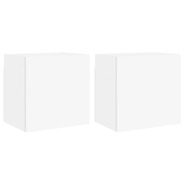 vidaXL Meubles TV muraux 2 pcs Blanc 40,5x30x40 cm Aggloméré
