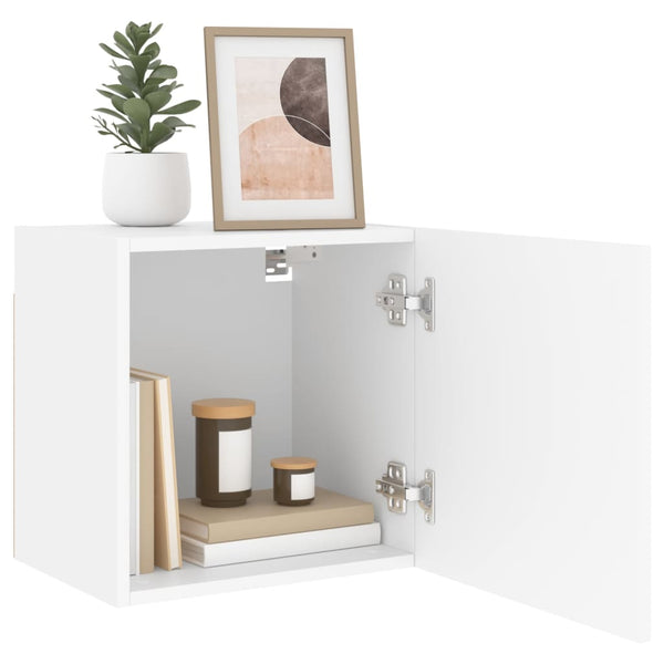 vidaXL Meubles TV muraux 2 pcs Blanc 40,5x30x40 cm Aggloméré