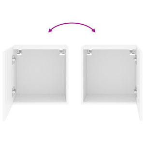 vidaXL Meubles TV muraux 2 pcs Blanc 40,5x30x40 cm Aggloméré