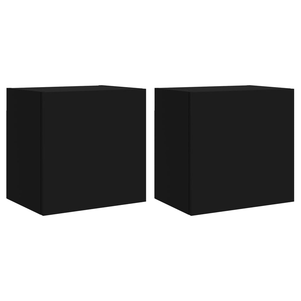 TV-Wandschränke Schwarz, 2er-Set