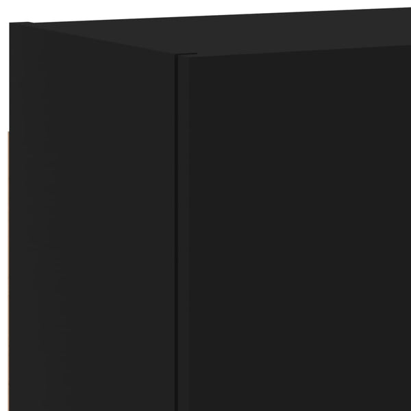 TV-Wandschränke Schwarz, 2er-Set