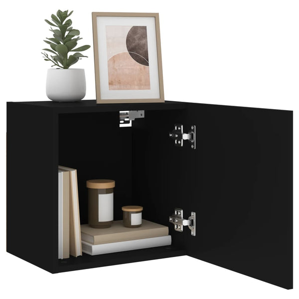 TV-Wandschränke Schwarz, 2er-Set