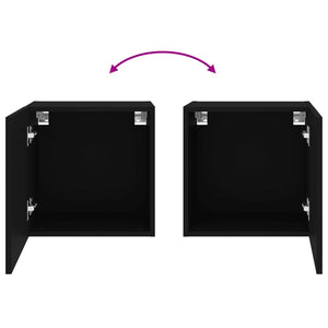 TV-Wandschränke Schwarz, 2er-Set