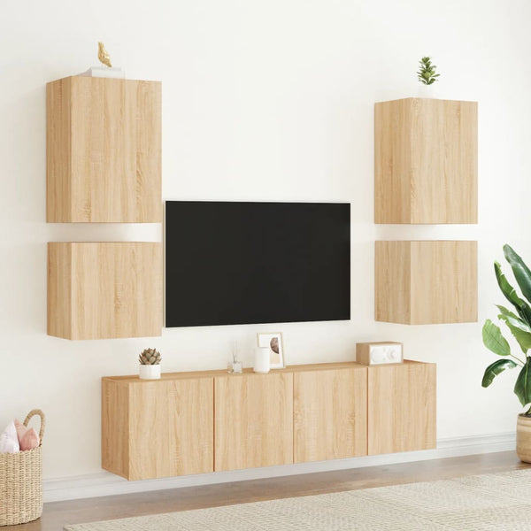 TV-Wandschränke Sonoma-Eiche, 2er-Set