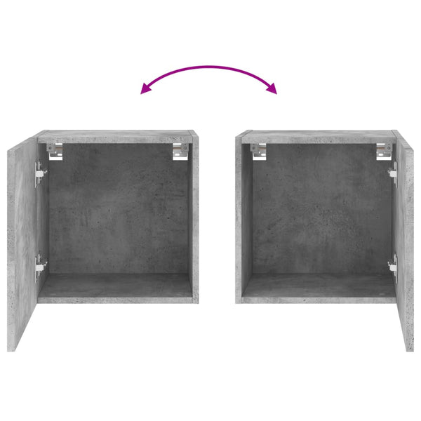 TV-Wandschränke 2er Set Betongrau