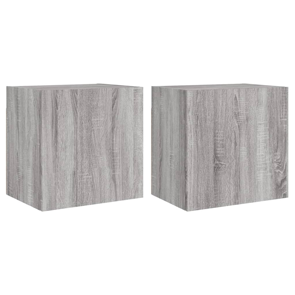 vidaXL Meubles TV muraux 2 pcs Gris Sonoma 40,5x30x40 cm Aggloméré