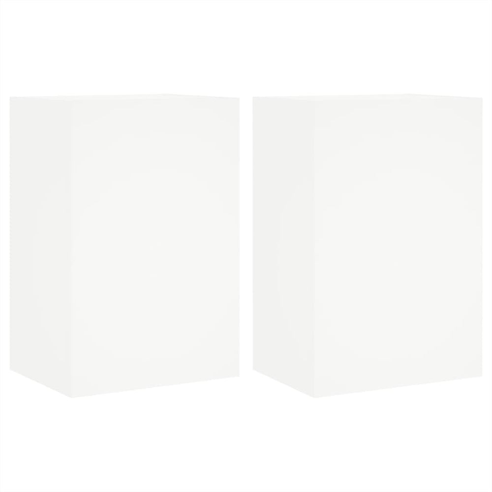 vidaXL Meubles TV muraux 2 pcs Blanc 40,5x30x60 cm Aggloméré