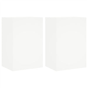 vidaXL Meubles TV muraux 2 pcs Blanc 40,5x30x60 cm Aggloméré