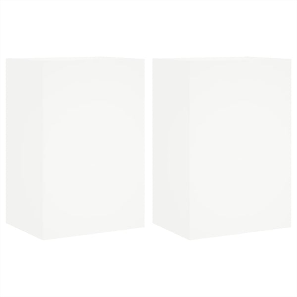 vidaXL Meubles TV muraux 2 pcs Blanc 40,5x30x60 cm Aggloméré