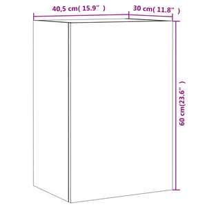 vidaXL Meubles TV muraux 2 pcs Blanc 40,5x30x60 cm Aggloméré