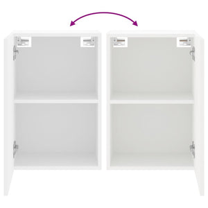 vidaXL Meubles TV muraux 2 pcs Blanc 40,5x30x60 cm Aggloméré