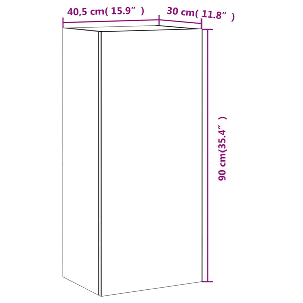 TV-Wandschrank Weiß 40,5x30x90 cm