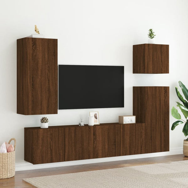 TV-Wandschrank Braun Eiche Optik 40,5x90 cm