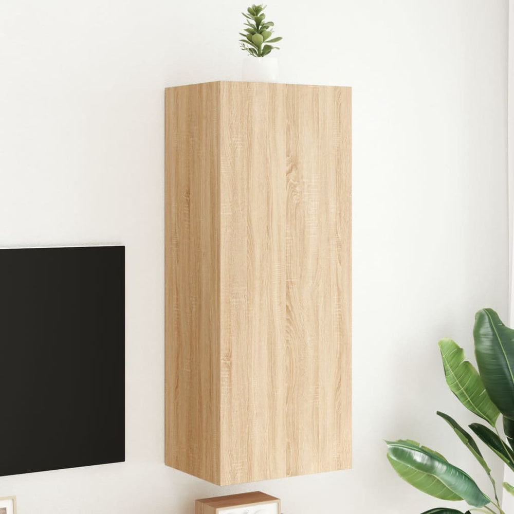 Meuble TV mural vidaXL chêne Sonoma 40,5x30x102 cm en bois d'ingénierie