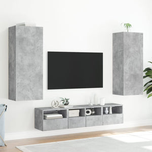 TV-Wandschrank Betongrau 40,5x30x102 cm