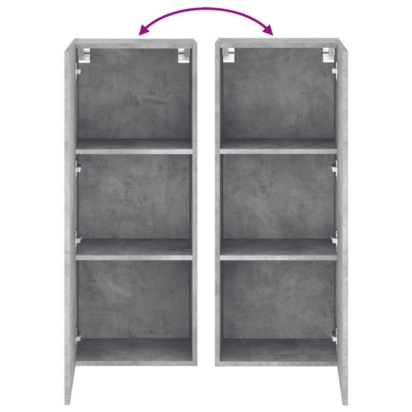 TV-Wandschrank Betongrau 40,5x30x102 cm