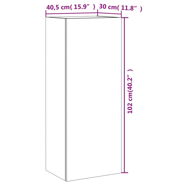 TV-Wandschrank Grau Sonoma 40,5x30x102 cm