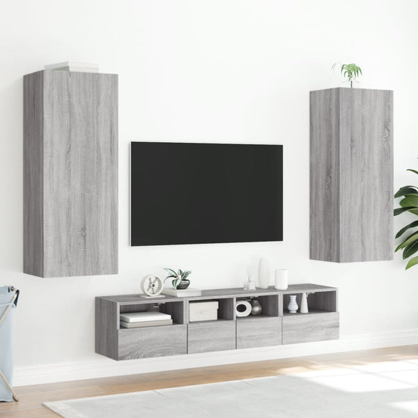 TV-Wandschrank Grau Sonoma 40,5x30x102 cm