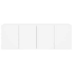 Weiße TV-Wandschränke, 2er-Set, 60 cm