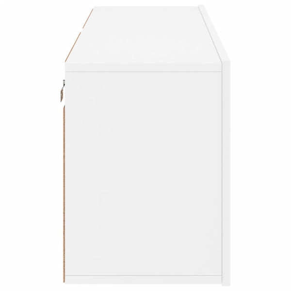 Weiße TV-Wandschränke, 2er-Set, 60 cm