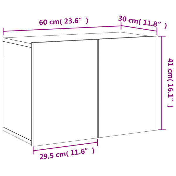 TV-Wandschrank Betongrau 60 cm