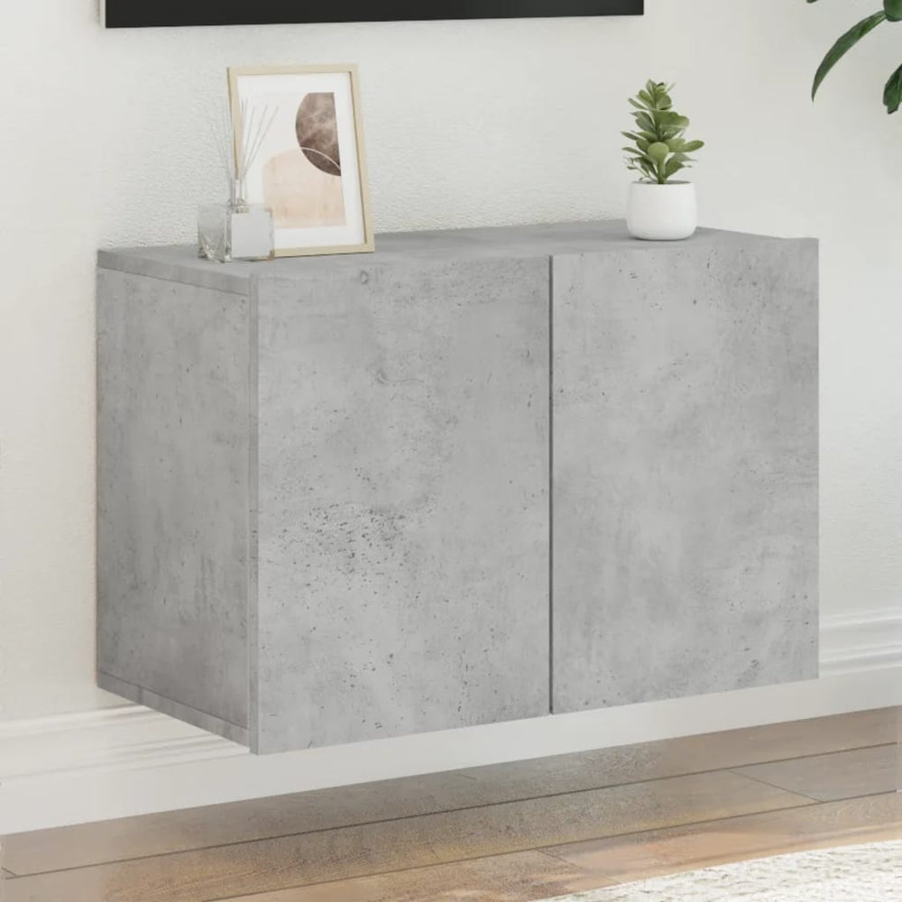 Meuble TV mural vidaXL gris béton 60x30x41 cm