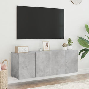 TV-Wandschränke, Betongrau, 2er-Set
