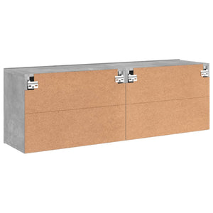 TV-Wandschränke, Betongrau, 2er-Set