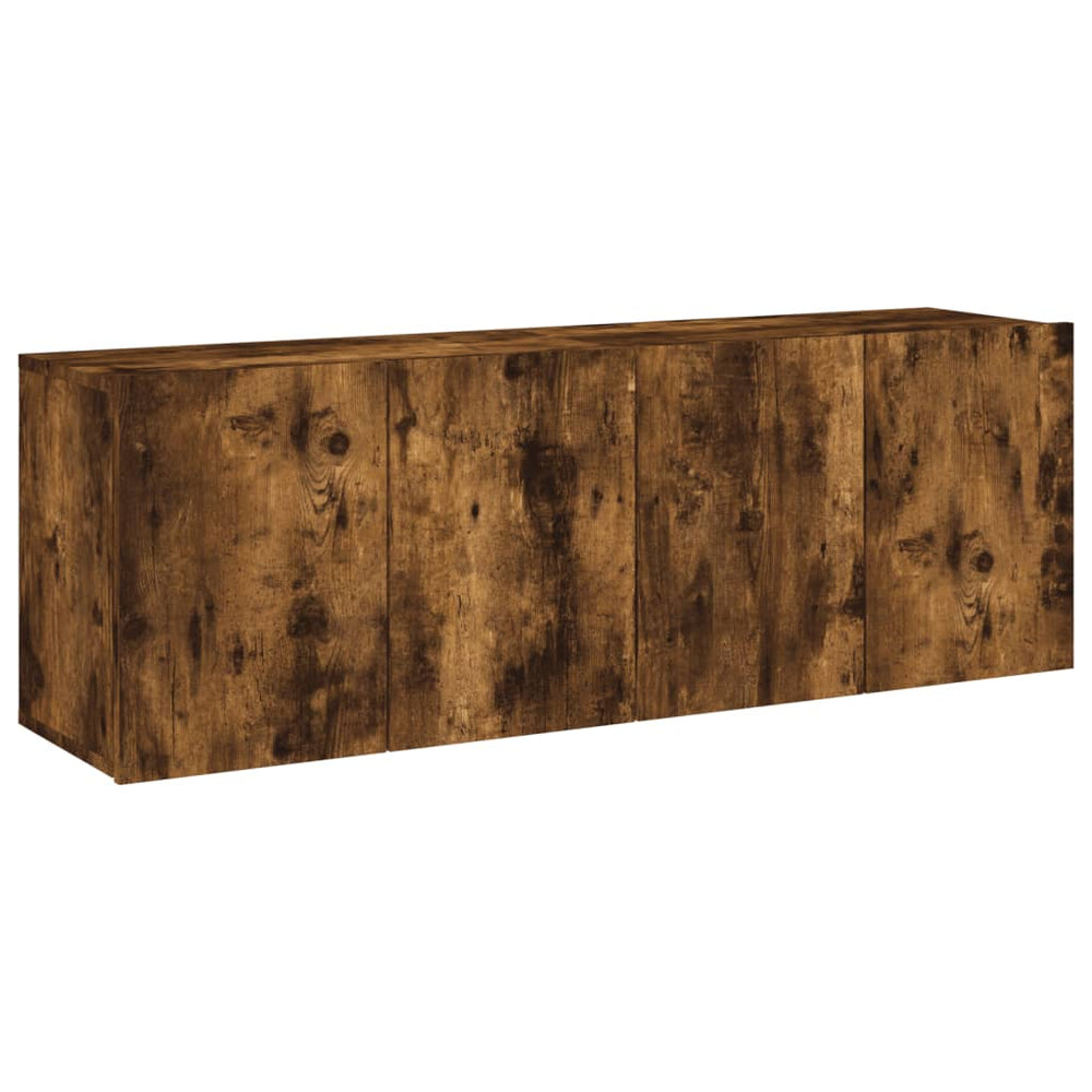vidaXL Meubles TV muraux 2 pcs Chêne fumé 60x30x41 cm